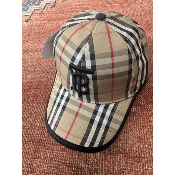 Burberry London England Tan House Nova Check TB Monogram Baseball Cap - Picture 1 of 9